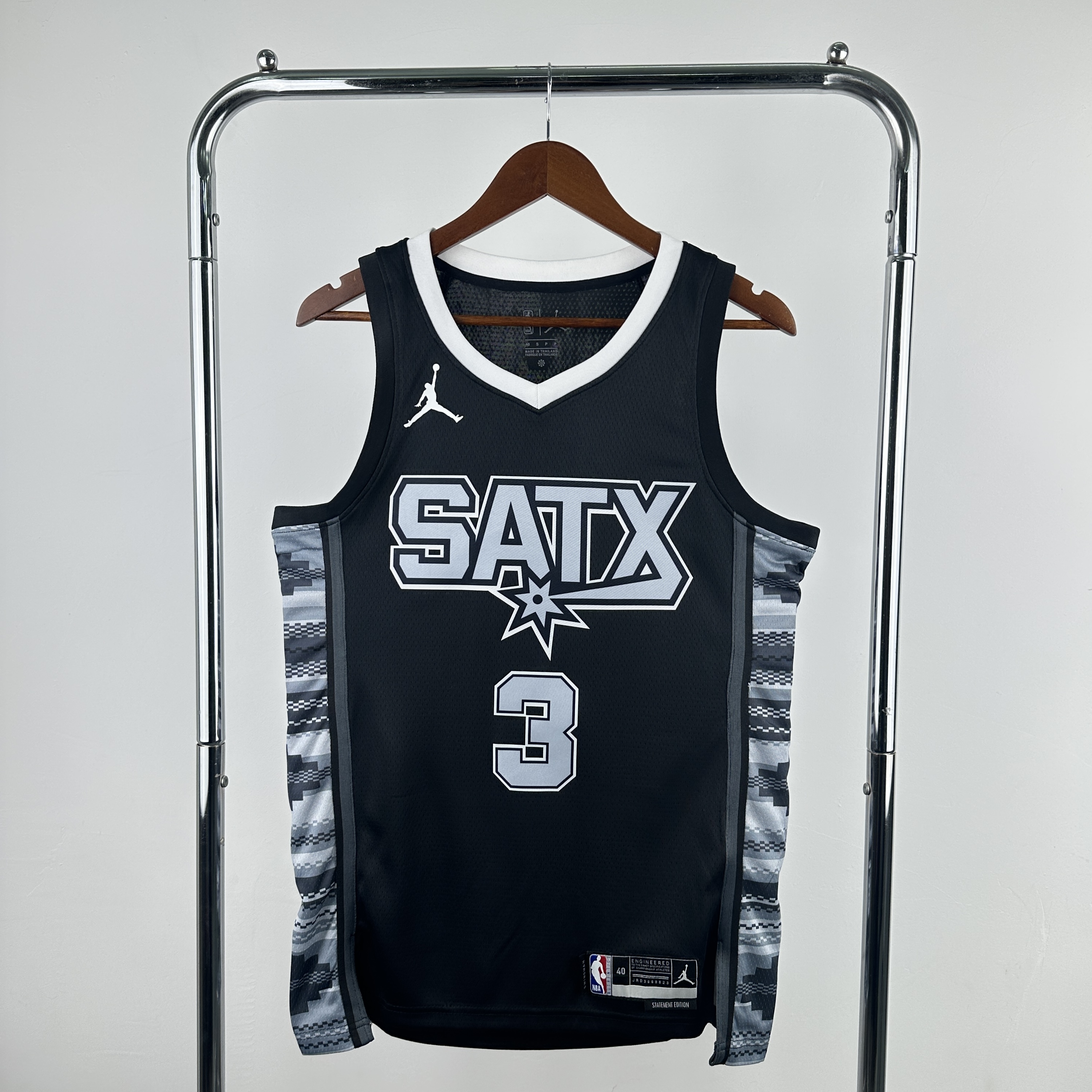 Men San Antonio Spurs #3 Paul Black Jordan style 2025 NBA Jersey->san antonio spurs->NBA Jersey